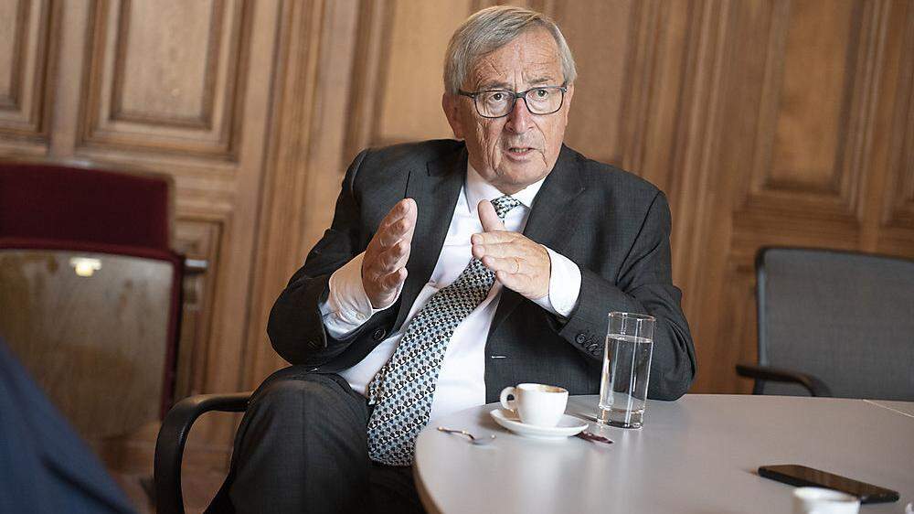 Jean-Claude Juncker beim Exklusiv-Interview mit der Kleinen Zeitung im Büro des Wiener Bürgermeisters Michael Ludwig