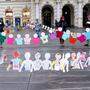 Stiller Protest der Elementarpädagogen in Graz.