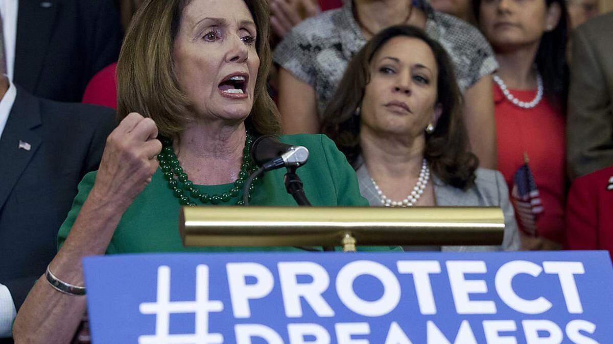 Lauter Protest: Nancy Pelosi, Vorsitzende der Demokraten im Repräsentantenhaus