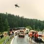 Großeinsatz von Rettungs- und Feuerwehrkräften. Das Bundesheer flog Verletzte mit fünf Hubschraubern in Krankenhäuser