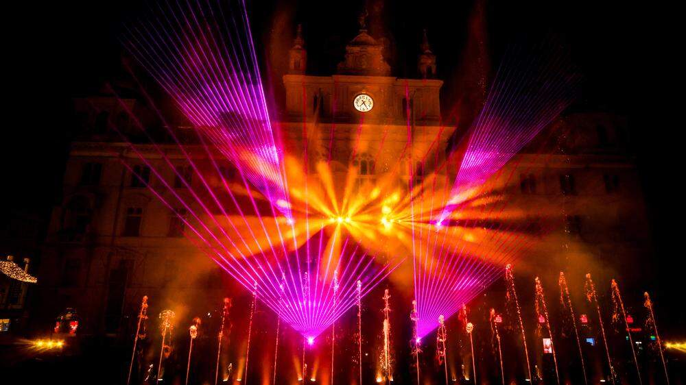 Silvester in Graz: Lichtershow und Wasserfontänen statt Böller und Feuerwerk