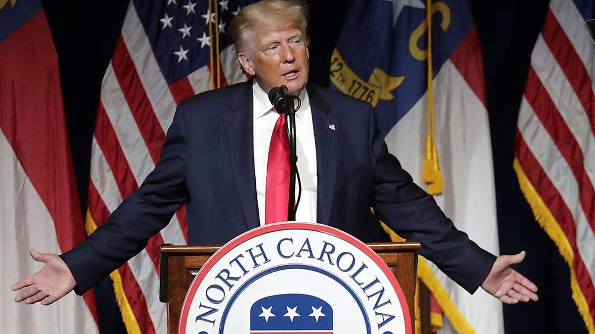 Ex-Präsident Donald Trump bei seiner Rede auf dem Parteitag der Republikaner in Greenville