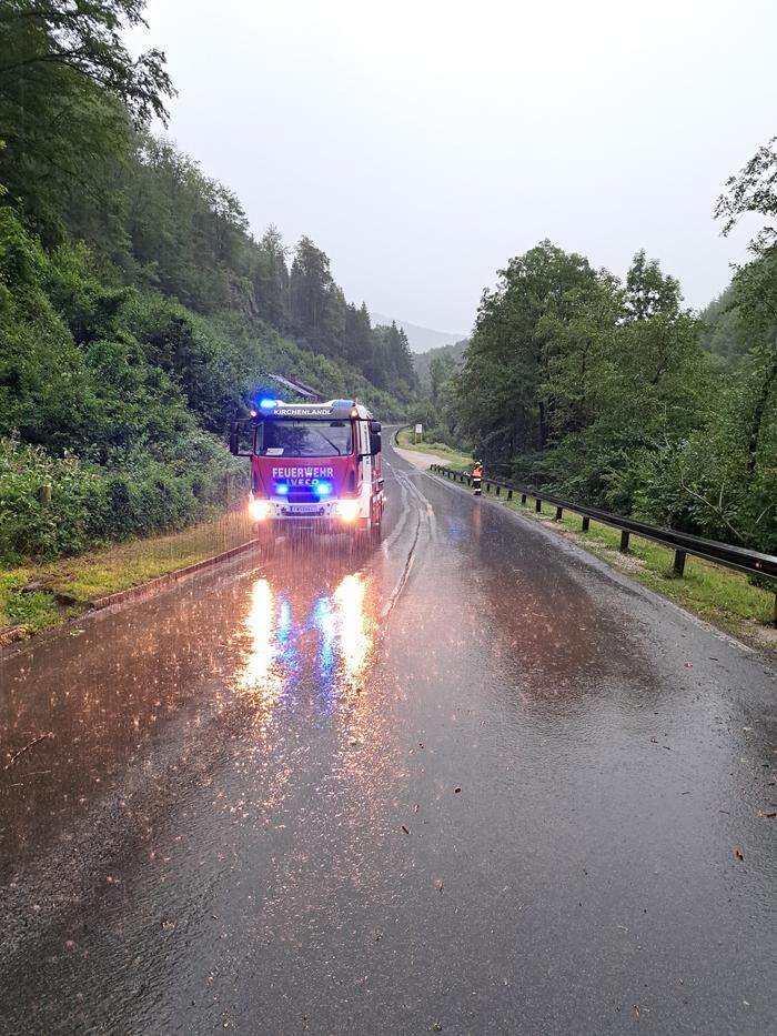 Die Feuerwehr Johnsbach war ab 17 Uhr im Einsatz 