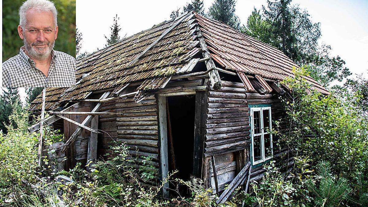 In dieser Hütte hat Otto Eder den Mann gefunden