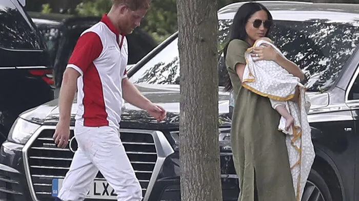 Wenn Papa Harry Polo spielt, ist auch Archie mit dabei.