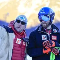 Marko Pfeifer mit Marco Schwarz (r.)