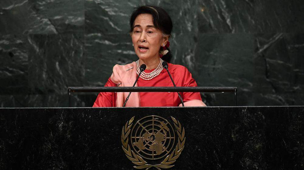 Suu Kyi auf einem Archivbild von 2016