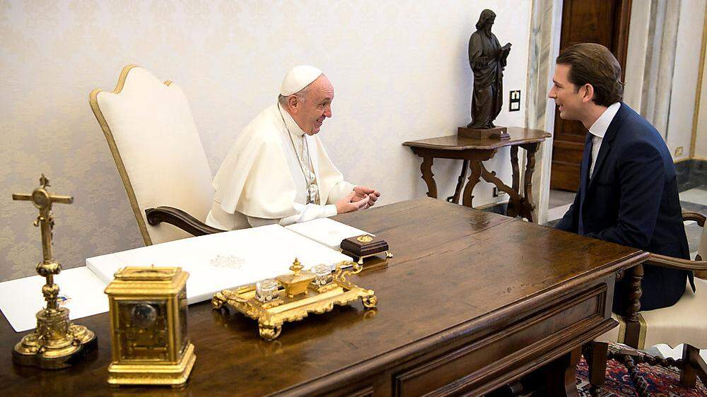 Kanzler Kurz und Papst Franziskus