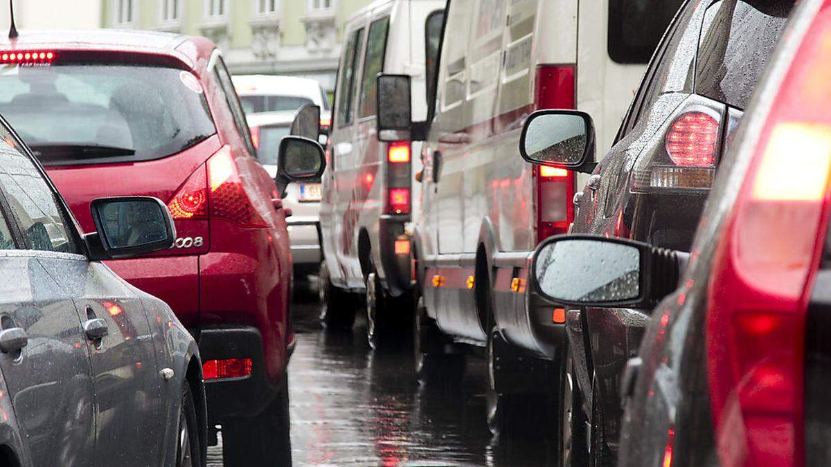 Erhöhtes Verkehrsaufkommen in Graz