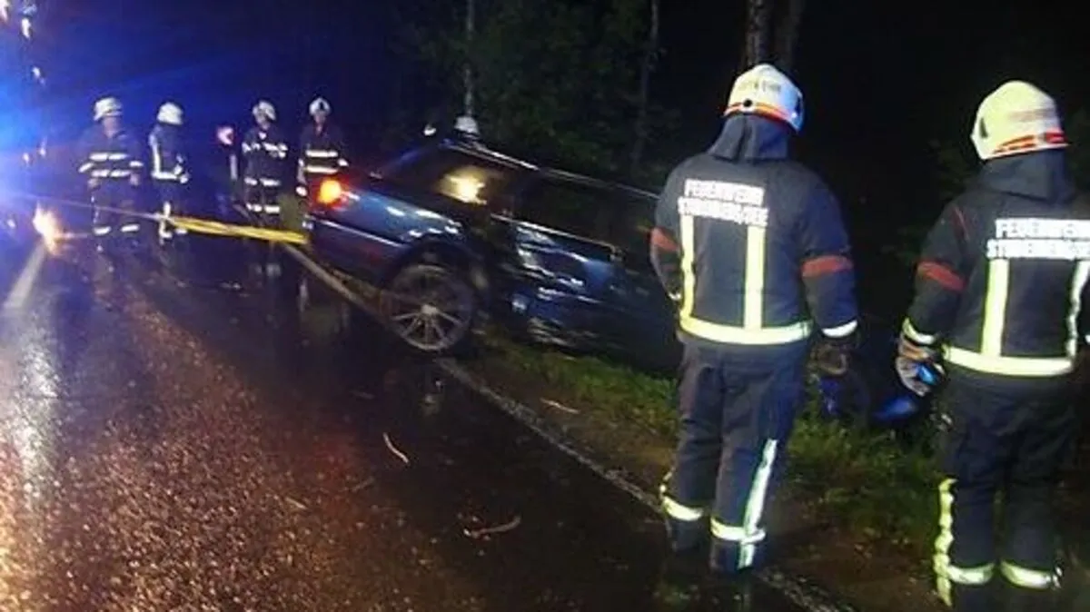 Die Feuerwehr barg das Fahrzeug