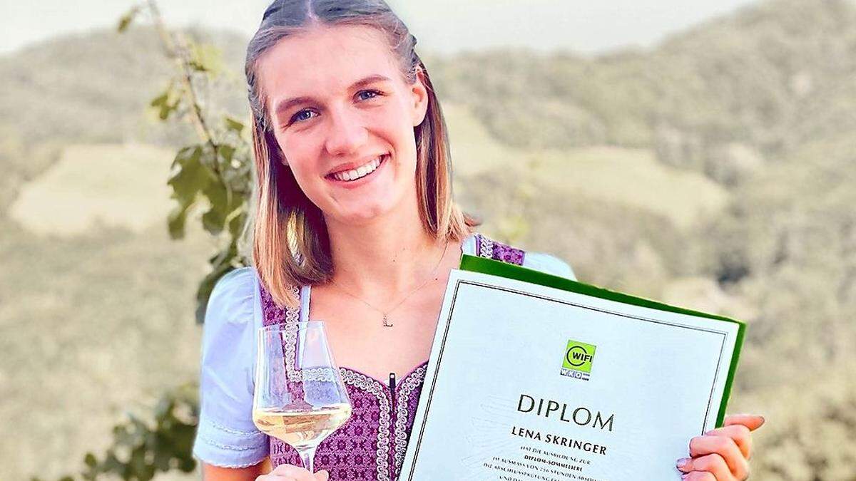 Lena Skringer, jüngste steirische Diplomsommeliere