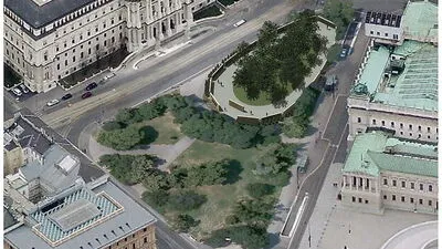 Die geplante Gedenkstätte auf dem Schmerlingplatz in Wien