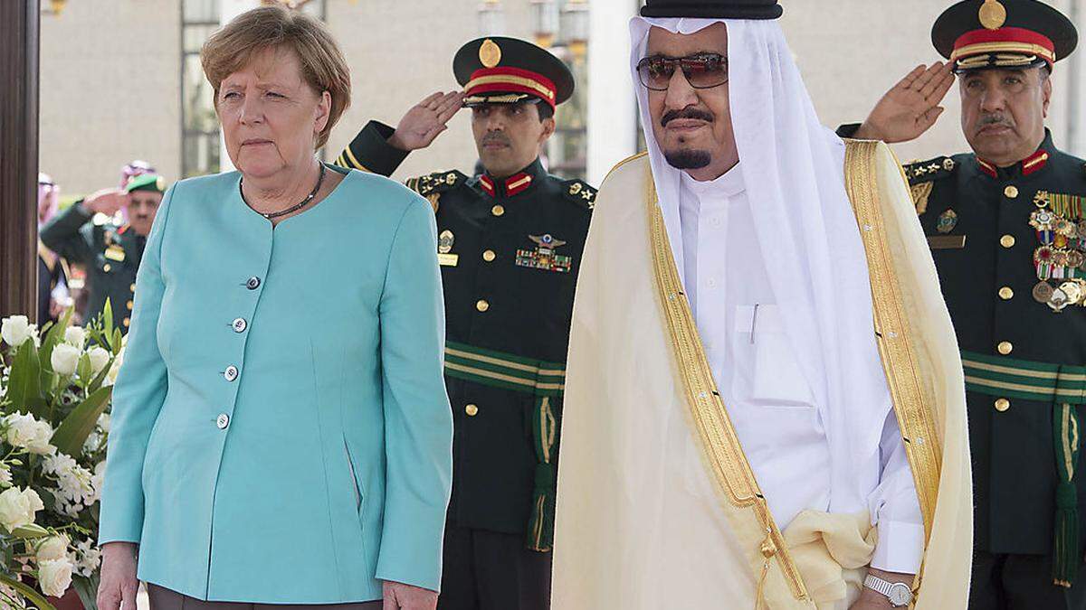 Angela Merkel mit König  Salman