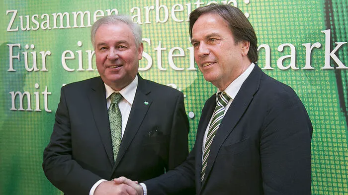 "Reformpartner" VP-Schützenhöfer und SP-Voves.