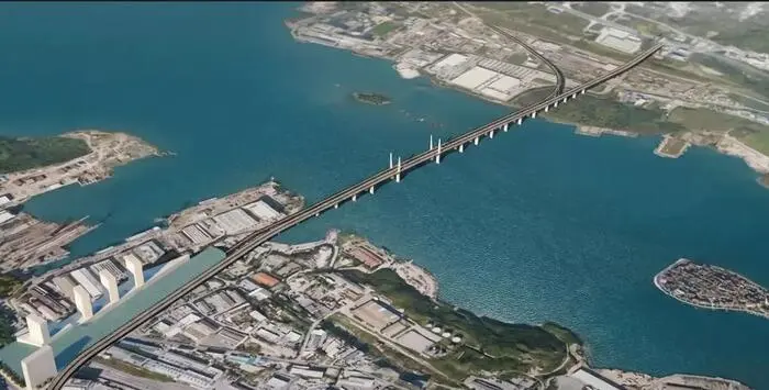 Siegesentwurf der Brücke über die Bucht von Kaštela