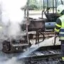 Die Bremsen eines Waggons liefen heiß 