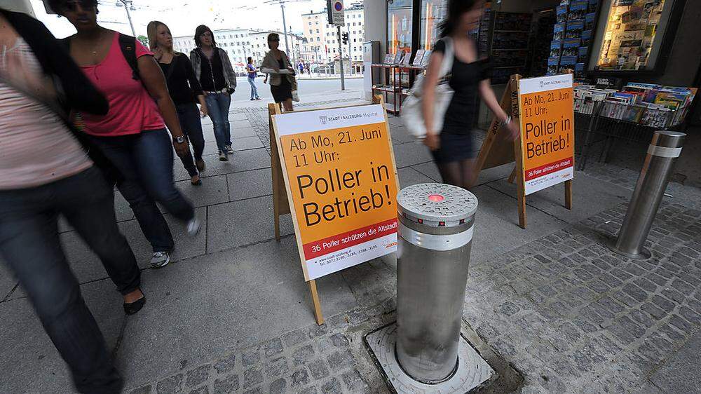 Die Poller in Salzburg wurden 2010 in Betrieb genommen