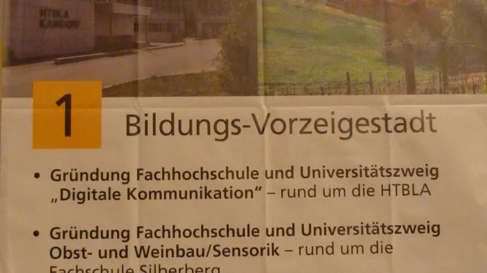 Vier Leuchtturmprojekte wurden definiert: Leibnitz soll Bildungs-Vorzeigestadt werden.