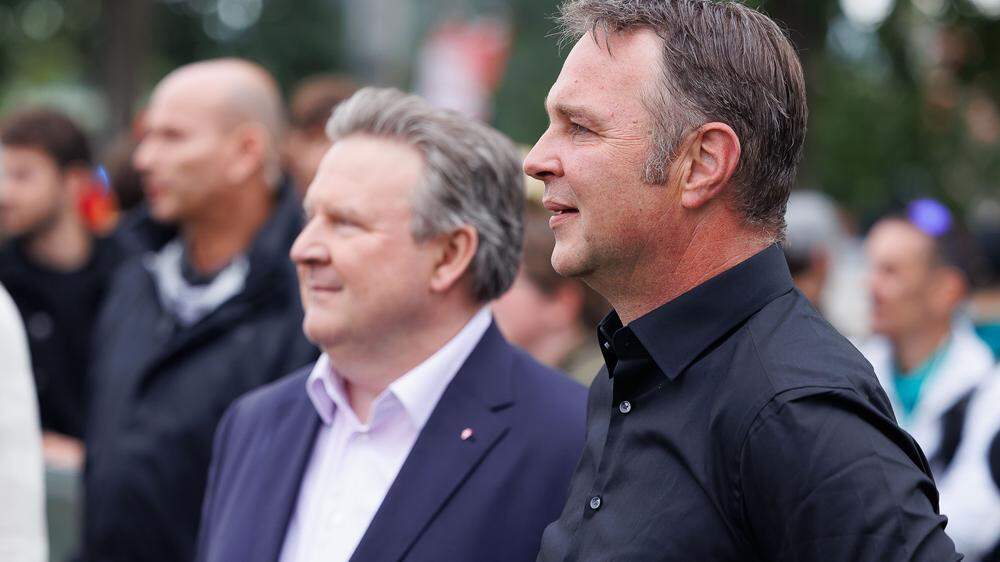 Beim Donauinselfest noch Seite an Seite: Wiens Bürgermeister Michael Ludwig und SPÖ-Chef Andreas Babler