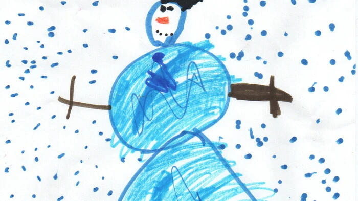 Selinas Schwester Melissa Riedl (4 Jahre) aus Wolfsberg war auch sehr fleißig und schickte diesen schönen Schneemann im Schneegestöber. Melissa und Selina hoffen, dass am Heiligen Abend noch ein paar frische Schneeflocken vom Himmel fallen.