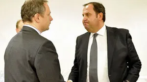 Ex-Vizekanzler Josef Pröll mit dem damaligen bayerischen Finanzminister Georg Fahrenschon