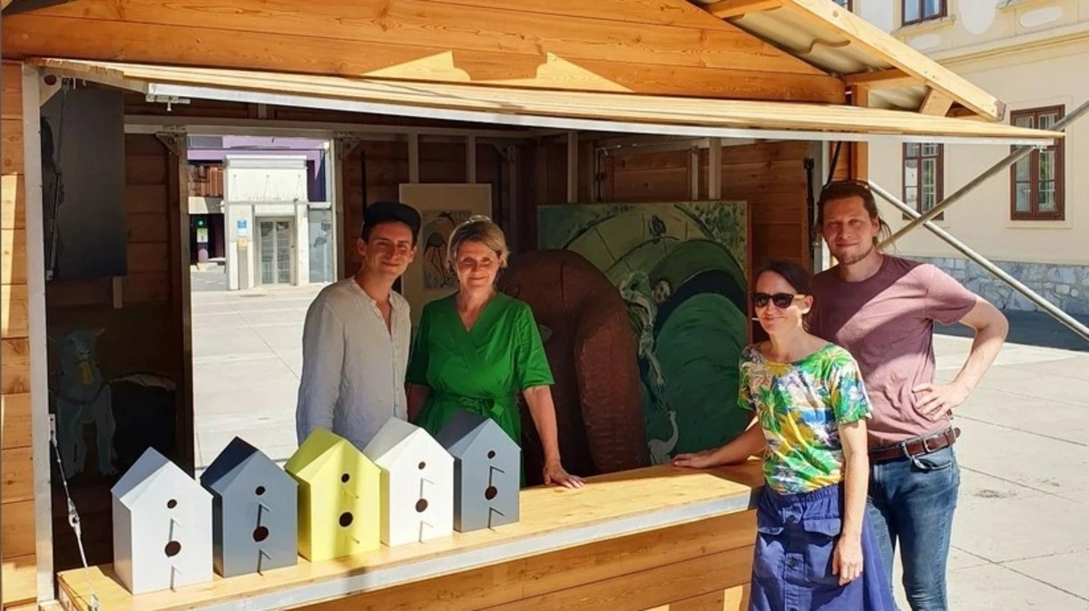 Misc, die Sammlung der Stadt Graz - Die Kuratoren Birgit Kulterer und Markus Waitschacher mit zweintopf alias Eva und Gerhard Pichler