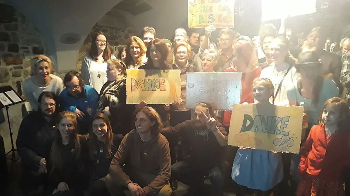 Im Kulturhofkeller in Villach hieß es "Danke an die Wähler"