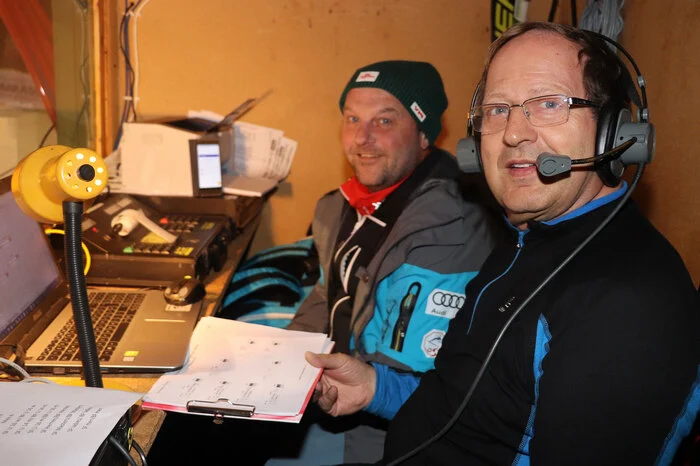 Für die Zeitnehmung waren Helmut "Heli" Lexer und Helmut Sonvilla, der Obmann des SV St. Urban/Simonhöhe, zuständig (von links).