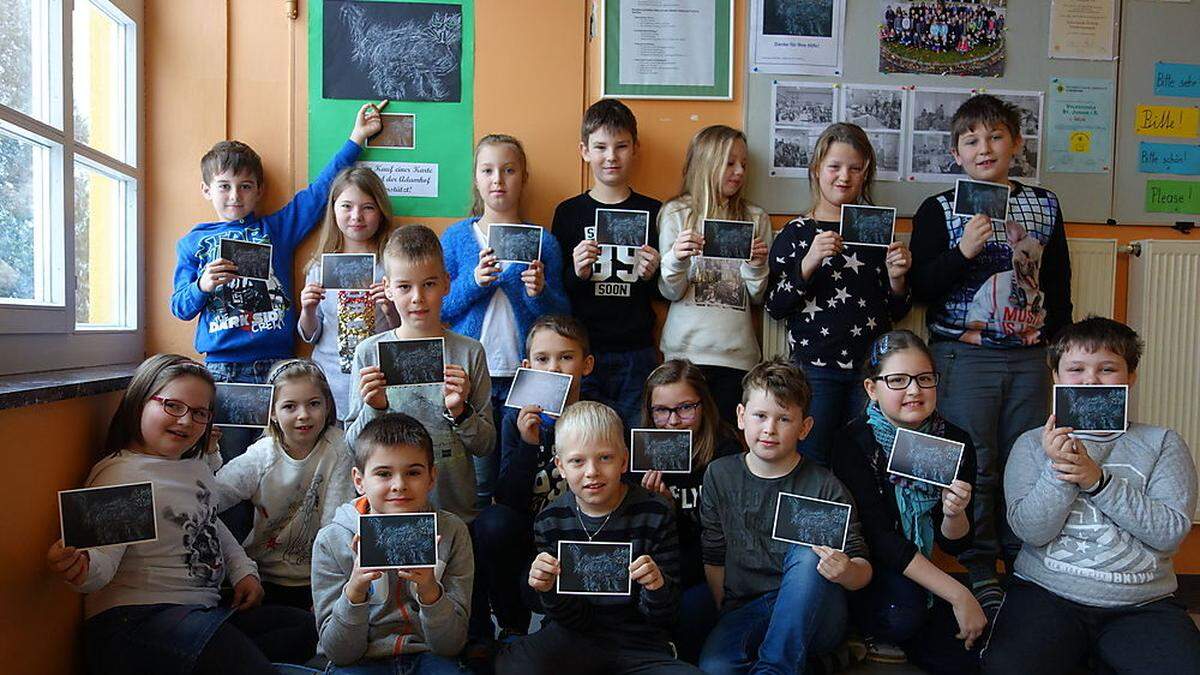 Die Mädchen und Buben der 3. Klasse der Naturparkschule St. Johann/S. haben ein Herz für Tiere 