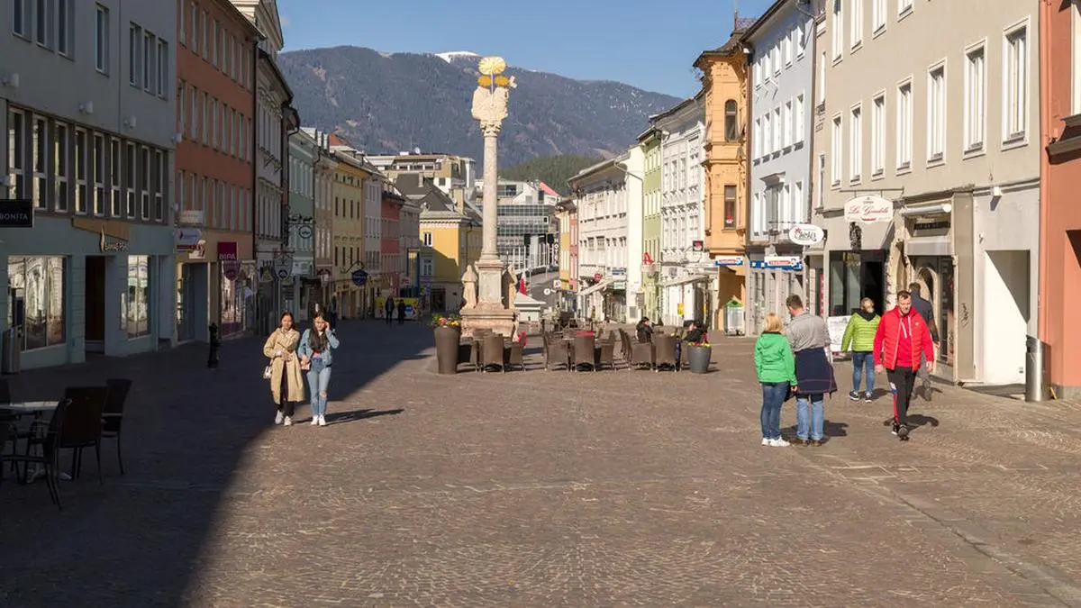 In der Villacher Innenstadt hat aktuell kaum ein Geschäft offen