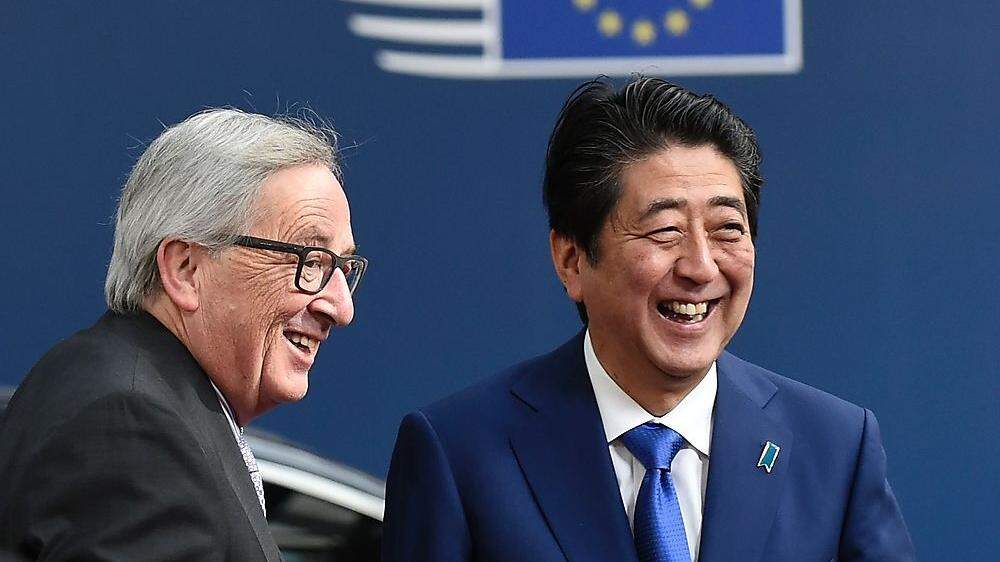 Jean-Claude Juncker und Shinzo Abe unterzeichnen heute das Abkommen JEFTA