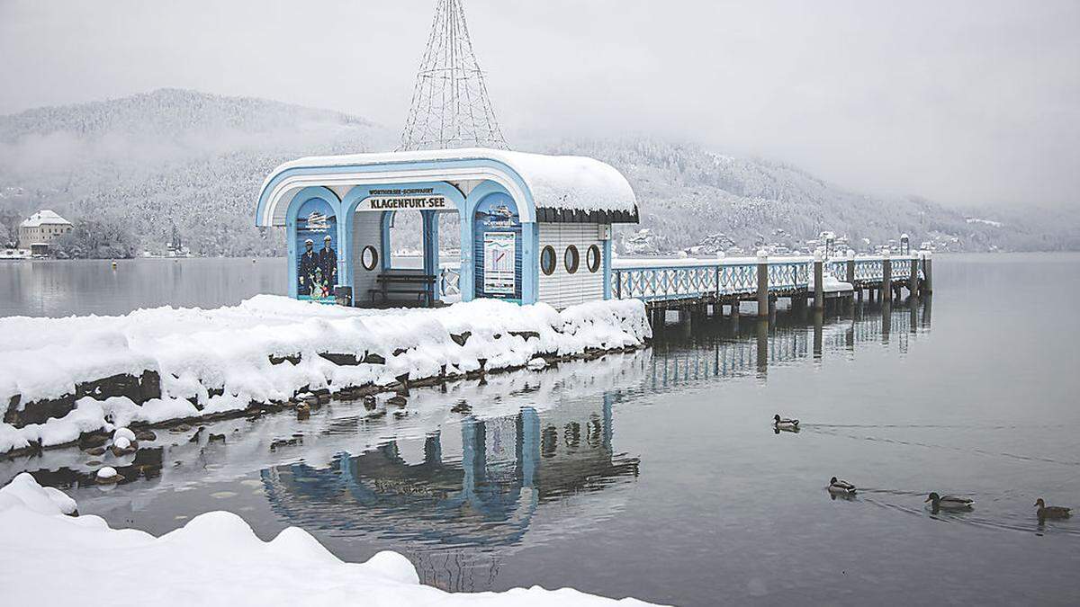 In Klagenfurt konserviert die Kälte den Schnee für weiße Weihnachten. 