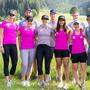 Das ÖSV-Damen-Speed-Team mit Betreuern