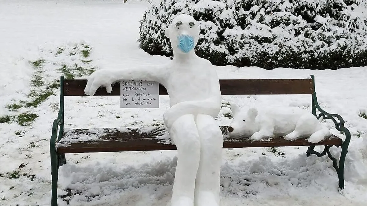 So bunt trieben es die Grazer mit der weißen Pracht.