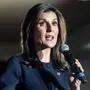 March 1, 2024, Washington, District Of Columbia, USA: NIKKI HALEY speaking at a campaign event at the Madison Hotel in Washington, DC. Washington USA - ZUMAb161 20240301_aap_b161_007 Copyright: xMichaelxBrochsteinx