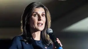 March 1, 2024, Washington, District Of Columbia, USA: NIKKI HALEY speaking at a campaign event at the Madison Hotel in Washington, DC. Washington USA - ZUMAb161 20240301_aap_b161_007 Copyright: xMichaelxBrochsteinx