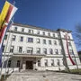 Kärntner Fahne vor dem Amt der Kärntner Landesregierung | Moody's sieht Landesregierung auf richtigem Weg