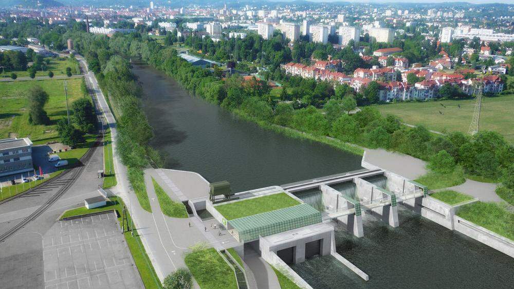 Das geplante Kraftwerk in Graz-Puntigam