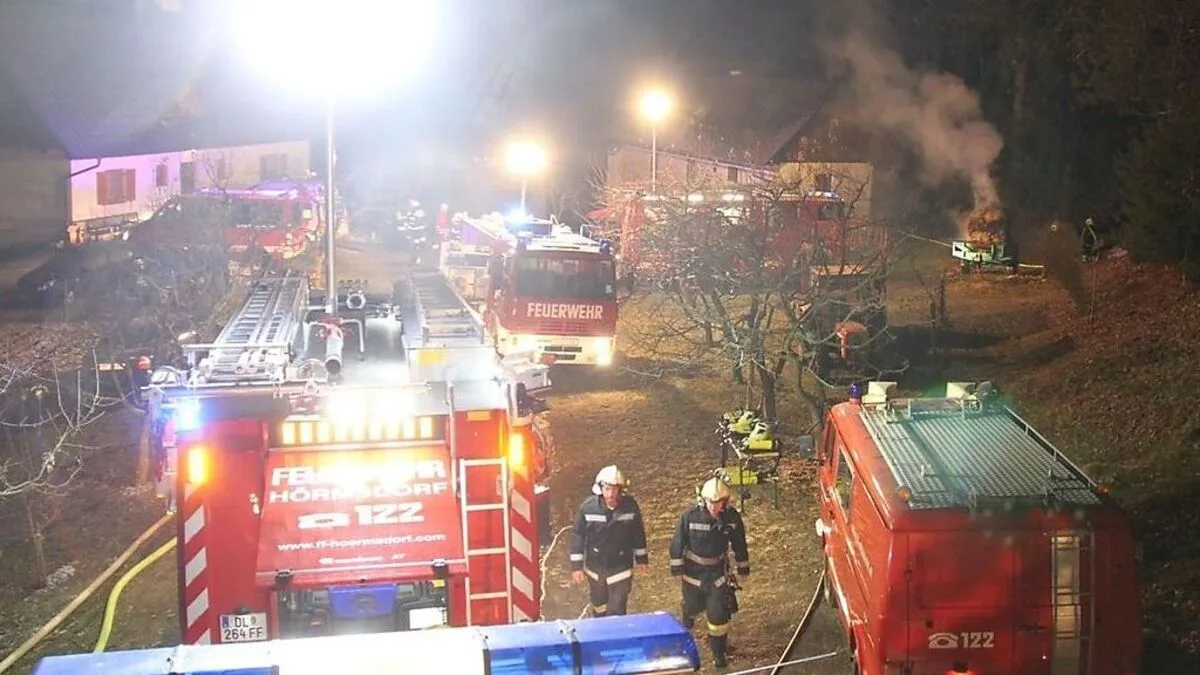 Großeinsatz bei einem entlegenen Gehöft