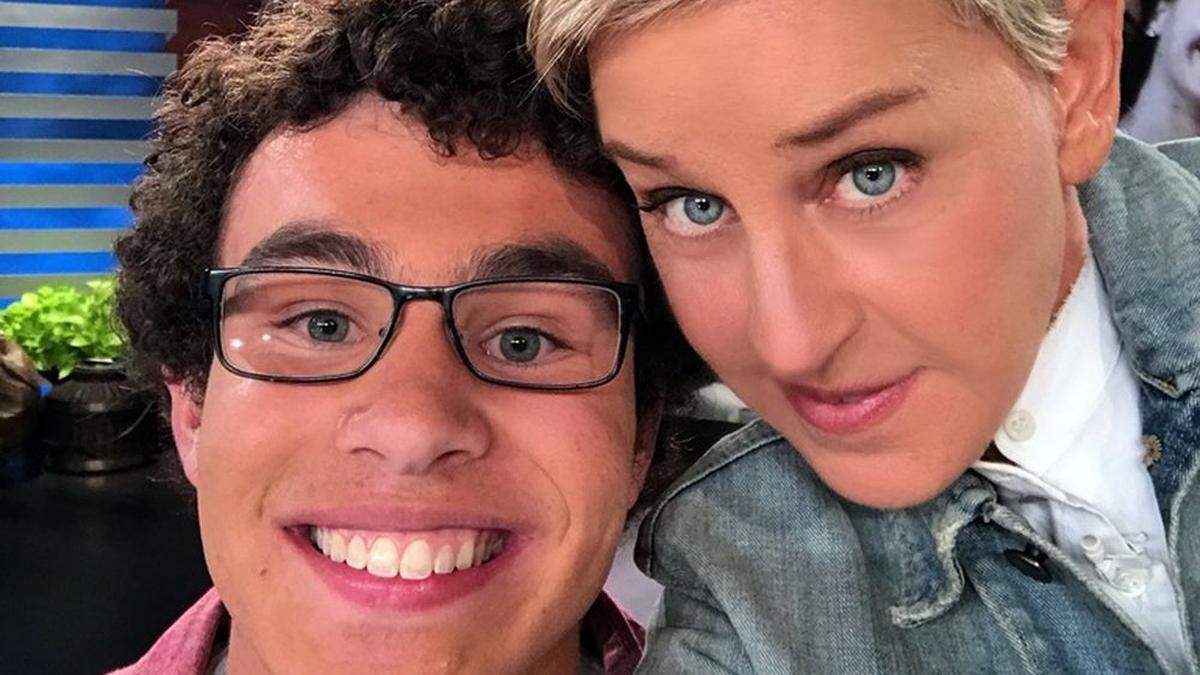 Nuggets-Tweeter Carter Wilkerson und Talkmasterin Ellen DeGeneres.