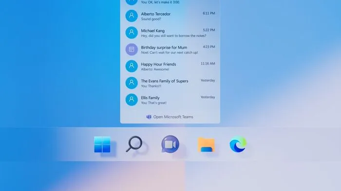 Das neue MS Windows 11.