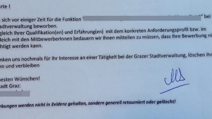 So sah bislang die klassische Absage nach einer Bewerbung aus.