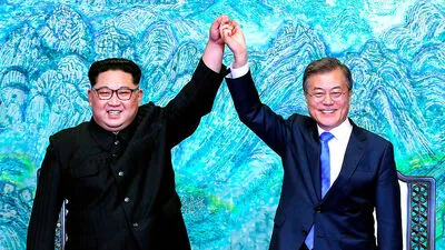 Neue Zeiten brechen nach dem Treffen an: Machthaber Kim Jong-un und Südkoreas Präsident Moon Jae-in