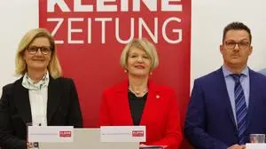 Susanne Kaltenegger (ÖVP), Noch-Bürgermeisterin Andrea Winkelmeier (SPÖ) und Raphael Pensl (FPÖ)