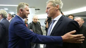 Gewerkschafter Reinhold Binder und Arbeitgeber-Vertreter Christian Knill verhandeln Löhne