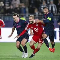 Konrad Laimer (Mitte) hatte in Stavanger seine lieben Probleme