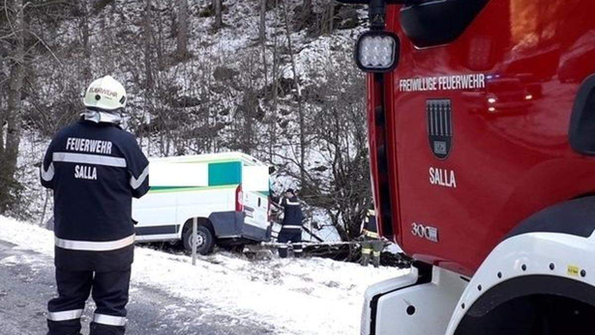 Mit fünf Mann war die Feuerwehr Salla im Einsatz