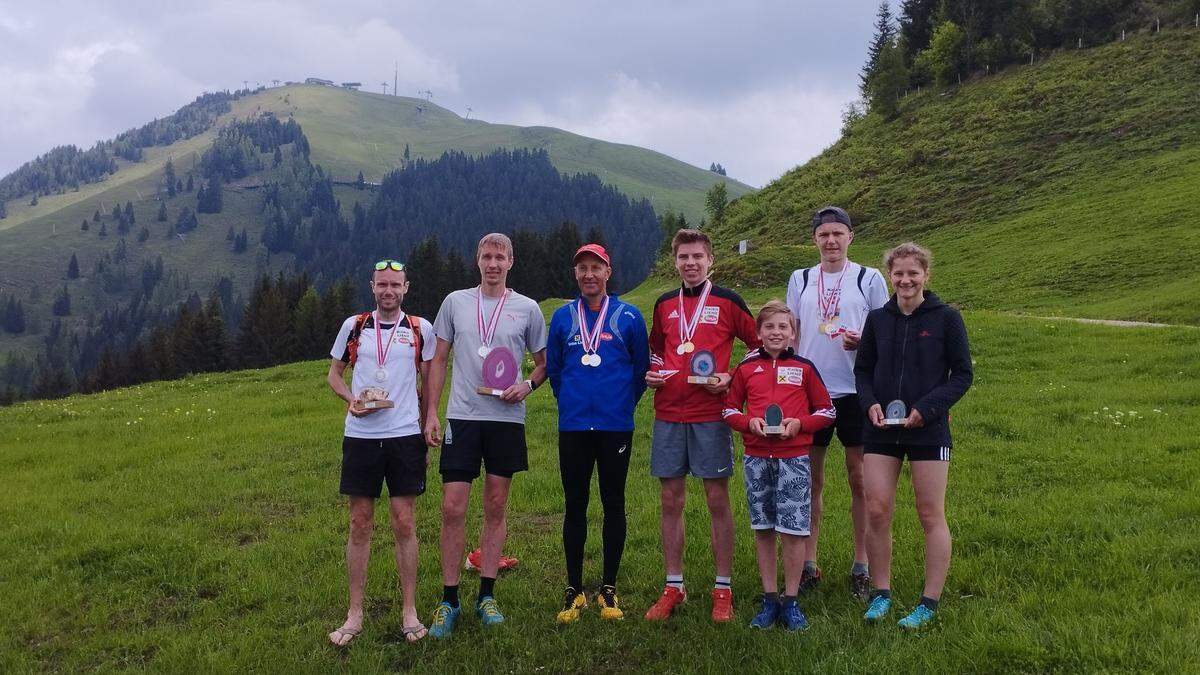 Matthias Klocker, Harad Oberkofler, Hermann Oberbichler, Luca Aßlaber, Linus Aßlaber, Johannes Unterasinger und Annalena Unterasinger