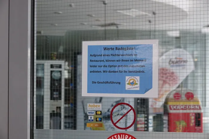 Auch ein neuer Pächter wird gesucht, bis dahin gibt es Snacks aus dem Automaten