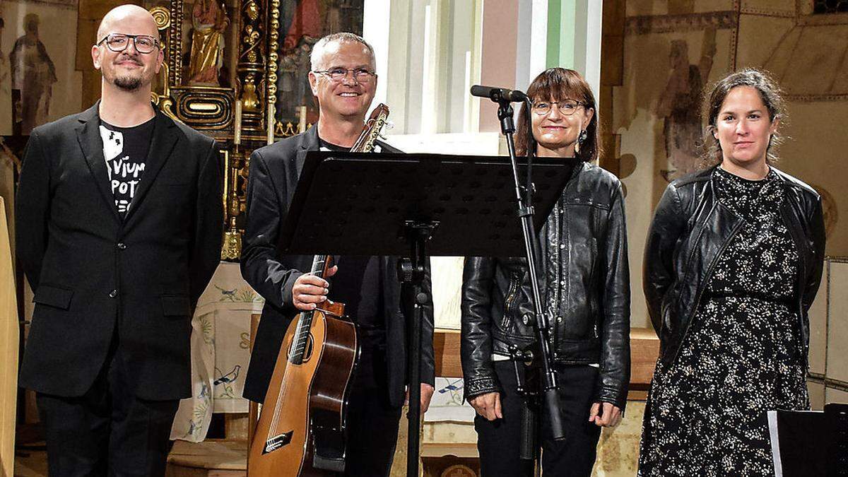 Bartolo Musil, Janez Gregorič, Cvetka Lipuš und Tanja Malle (von links)